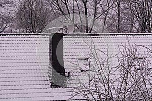 Snow-covered roof