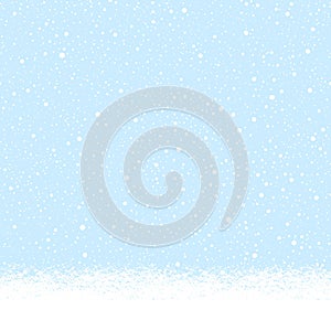 Snow-covered snowy, snowbound ground seamless background