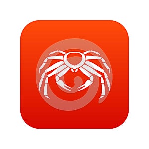 Snow crab icon digital red
