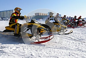 Snow cross-country race.