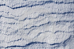 Snow crust with small dunes