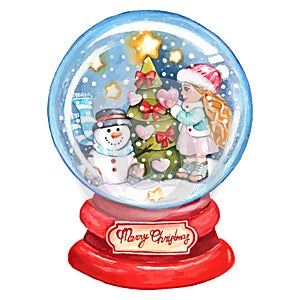 Snow Crystal Ball Christmas.