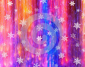 Snow crystal with lights background