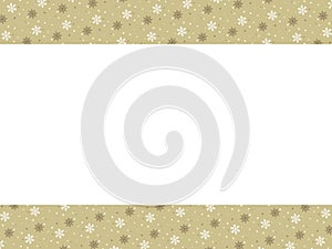 Snow crystal pattern frame background