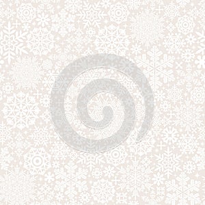 Snow crystals and doilies background.