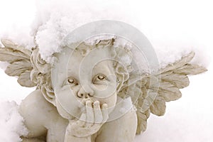 Snow cupid photo