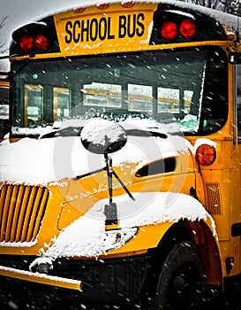 Snow Day School Bus
