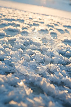 Snow desert in the mountains