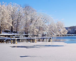 Snow on the Dock