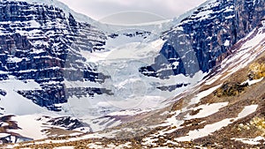 The Snow Dome Glacier in the Columbia Icefields in Jasper National Park, Alberta, Canada