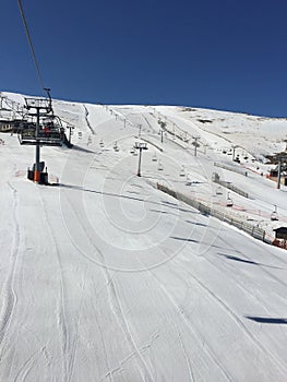 Snow estacion de esqui Valdeski Madrid