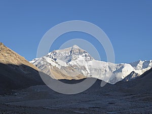 Snow Everest and Himalayas view