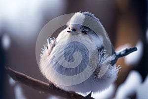 Snow fairy bird, known in Japan as the shima enaga