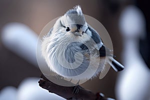 Snow fairy bird, known in Japan as the shima enaga