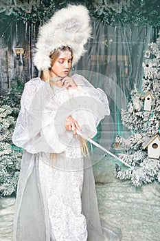 Snow fairy freezes with magic
