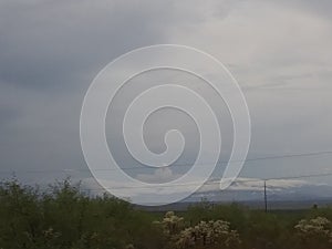 Snow Faked Clouded Mountains