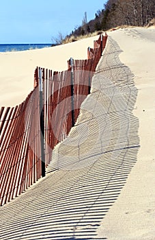 Snow Fence on Beach