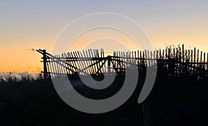 Snow Fence at the Beach on Cape Cod