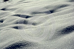 Snow field. Winter lsndscape