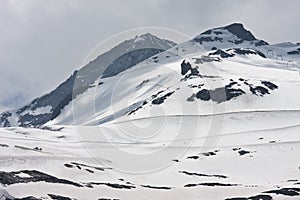 Snow fields of the Hintertux Glacier, Austria photo