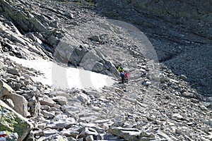 Snehové polia pri chate pod Rysmi, Vysoké Tatry