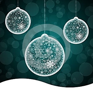 Snow flake ball background