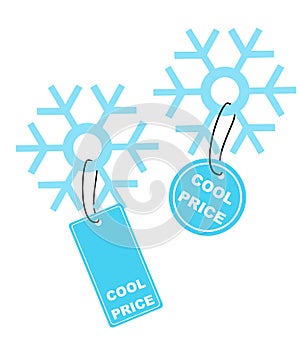 Snow flake with COOL PRICE lab