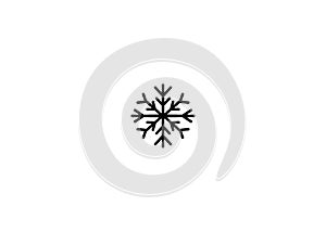 Snow flake icon illustration