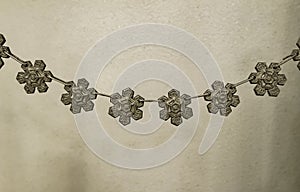 Snow flake symbol in silver pendant