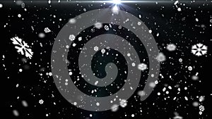 Snow Flakes Background Loop