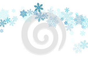 Snow flakes falling macro vector illustration,