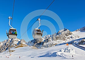 Snow fort in mountains ski resort - Innsbruck Austria