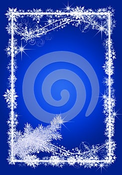 Snow frame bakcground of christmas .