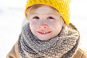 Snow games. Winter holidays concept. Have wonderful holiday. Happy new year and merry christmas. Happy winter child snow