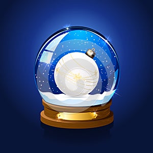 Snow globe with Christmas ball