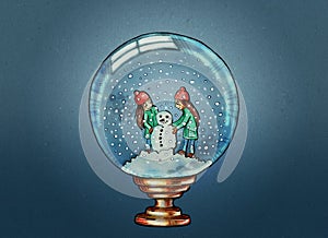 Snow globe illustration