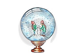 Snow globe illustration