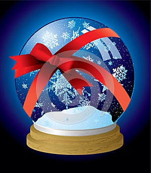 Snow globe ribbon
