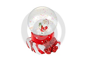 Snow globe with santa for christmas