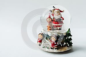 Snow globe with Santa Claus inside