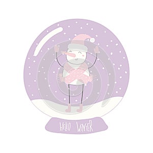 Snow globe with snowman