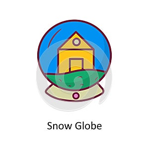 Snow Globe vector Fill outline Icon Design illustration. Holiday Symbol on White background EPS 10 File