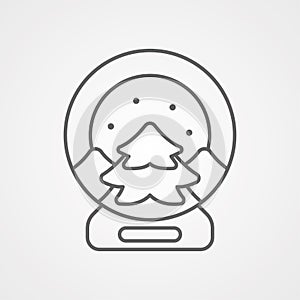 Snow globe vector icon sign symbol