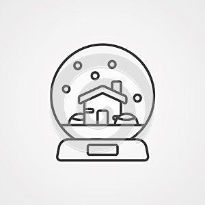 Snow globe vector icon sign symbol