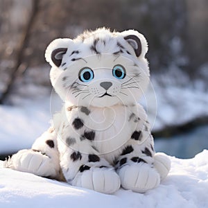 Snow guepard plushie