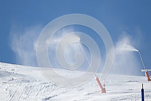 Snow gun in andorra photo