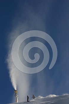 Snow gun at the slope