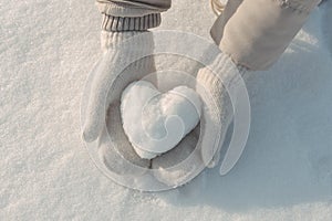 Snow Heart in Hands