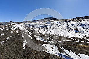 Snow on the highground