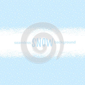Snow horizontal seamless banner, snowbound stripe, ribbon photo